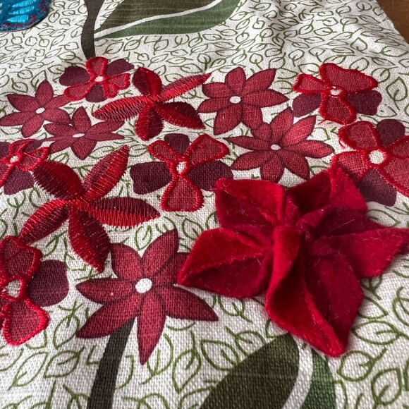 LOT OF TWO Pier 1 Table Runners Butterflies Flowers Embroidered Applique 7 foot - Picture 4 of 6